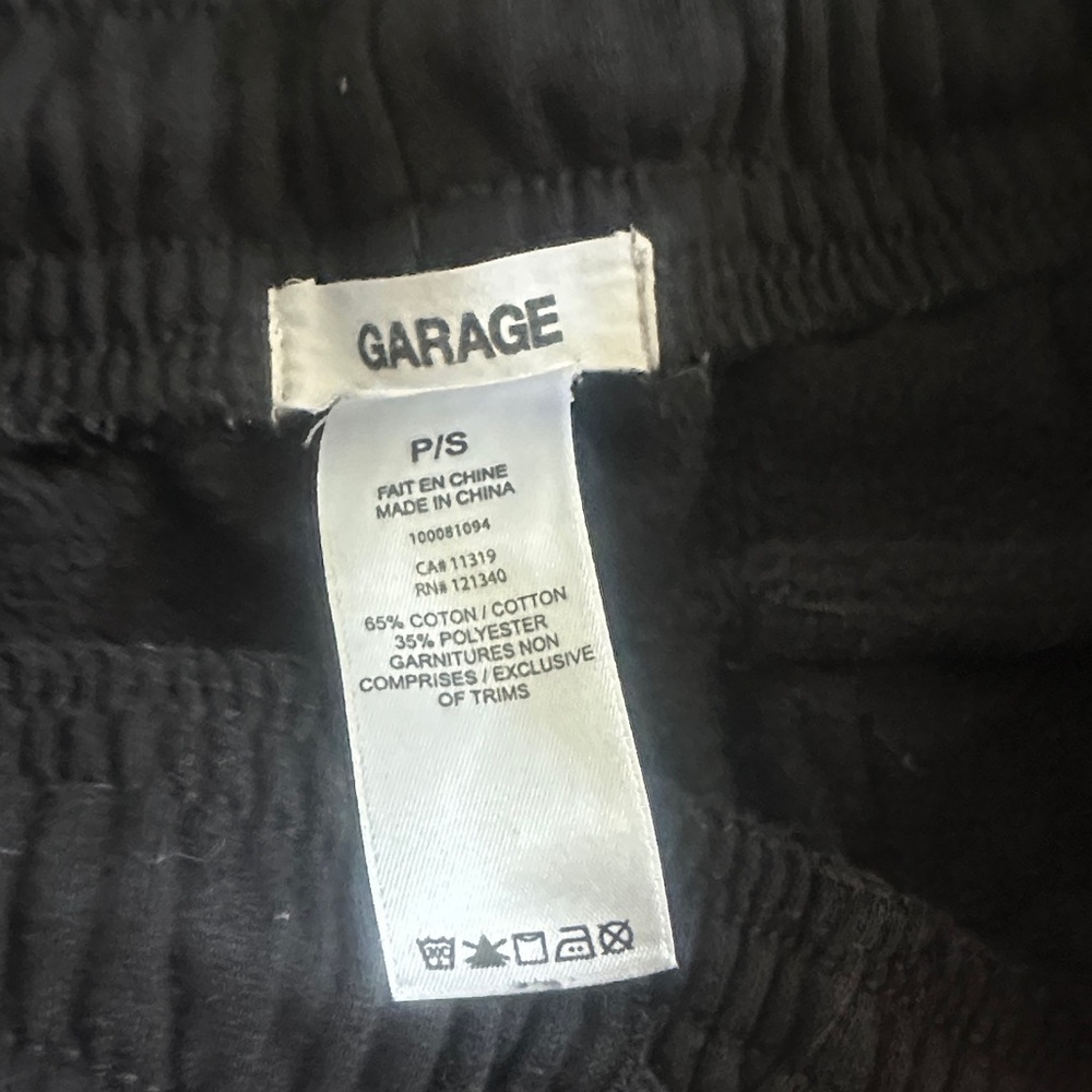 Garage Black Cargo Sweatpants Utility Pants women small - Picture 2 of 2